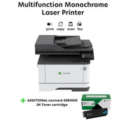 Lexmark PRINTER / BLACK GREY / Printer + Black Toner Laser Printer Paper