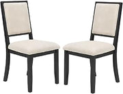 Furnifact Boucle-Upholstered Mid-Century Modern Dining Chair with Rubberwood Frame, Set of 2 Side Chairs for Kitchen or Dining Room