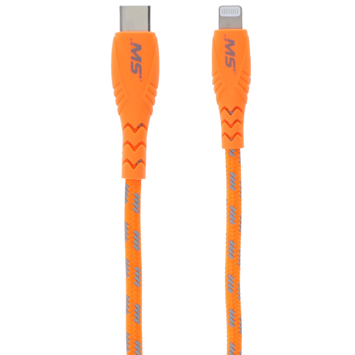 MobileSpec 7 Foot Lightning(R) to USB-C(TM) Hi-Visibility Charge and Sync Cable - Orange by Mobile Spec – Orange, Model MB06824