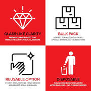 Stock Your Home 100 Pack / Clear and Gold / Classic Plates