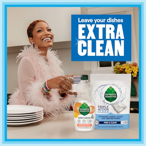Seventh Generation Unscented / 50 Fl Oz (Pack of 3) / Free and Clear Dish Soap