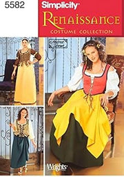 Simplicity Sewing Pattern 5582 - Misses Costumes Sizes: DD (4-6-8-10)
