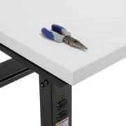 Adjustable Height Workbench C-Channel Leg by Global Industrial – 30"L x 60"W x 3"H, Steel, Black, Model 601421BK