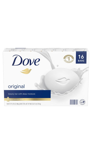 Bar Soap Moisturizing 16 Bars by Dove – 4 Ounce (Pack of 4), White, Pack of 4, Model 980261955