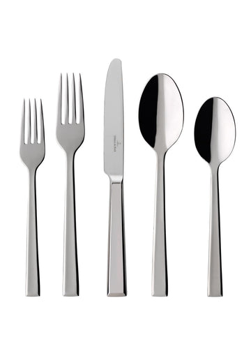 Victor 60-Piece Flatware Set by Villeroy & Boch – Standard, Stainless Steel, Silver, Pack of 60, Model 12-6350-9096