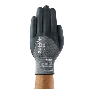 Healthcare Series 11-537 HyFlex HPPE Glove by Ansell – High Performance Polyethylene, Grey, Pack of 144, Model 11537100
