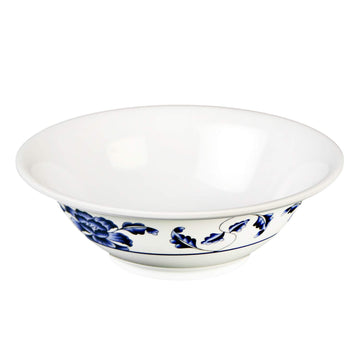Lotus melamine dinnerware collection 15 oz by Thunder Group – 15.0 ounces, Melamine, White Blue, Model 5106TB