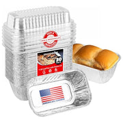 Stock Your Home Pans + Lids / 30 Pack / Silver Loaf Pans