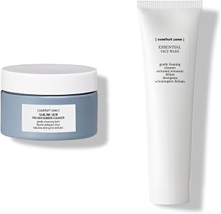 [ comfort zone ] Double Cleansing Duo, with Sublime Skin Pro Barrier Cleanser (100 ml) and Essential Face Wash (30ml), Leaving Skin Soft and Velvety (2 Piece Set)