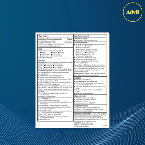 Advil 100 Count (Pack of 2) / Clear / SINGLE Ibuprofen