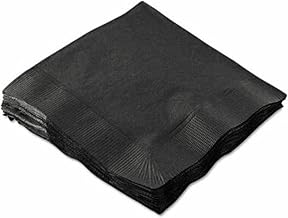 Hoffmaster 180313 Beverage Napkins, 2-Ply, 9 1/2 x 9 1/2, Black (Pack of 1000)