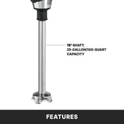 Waring 25-Gallon / WSB60 16” Shaft - Prior Model / 16 Inch Shaft | 25 Gallon Capacity Countertop Blenders