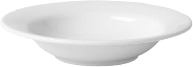 Thunder Group Color white melamine dinnerware collection 8 oz, 7 3/4" wide rim salad bowl,white, comes in dozen