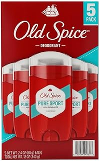 Old Spice Pure Sport Deodorant, 2.4 Ounce (Pack of 5)