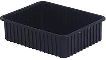 LEWISBins+ DC3060-XL Series 3000 ESD-Safe Divider Box Containers, Black, 22.4" Length, 17.4" Width, 6" Height