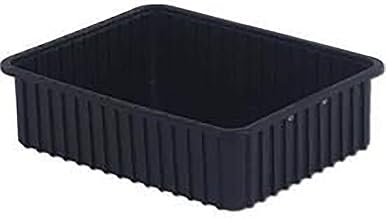 LEWISBins+ DC3060-XL Series 3000 ESD-Safe Divider Box Containers, Black, 22.4" Length, 17.4" Width, 6" Height
