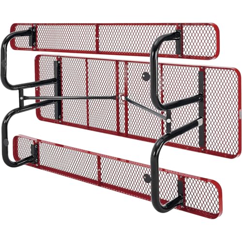 Global Industrial Red / Industrial / 96 inches x 30 inches x 29.5 inches Picnic Tables