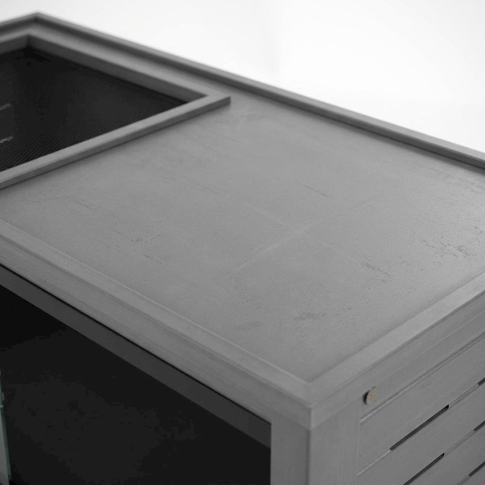 Grey Reptile Lounge by Bison Pets – Glass, Grey