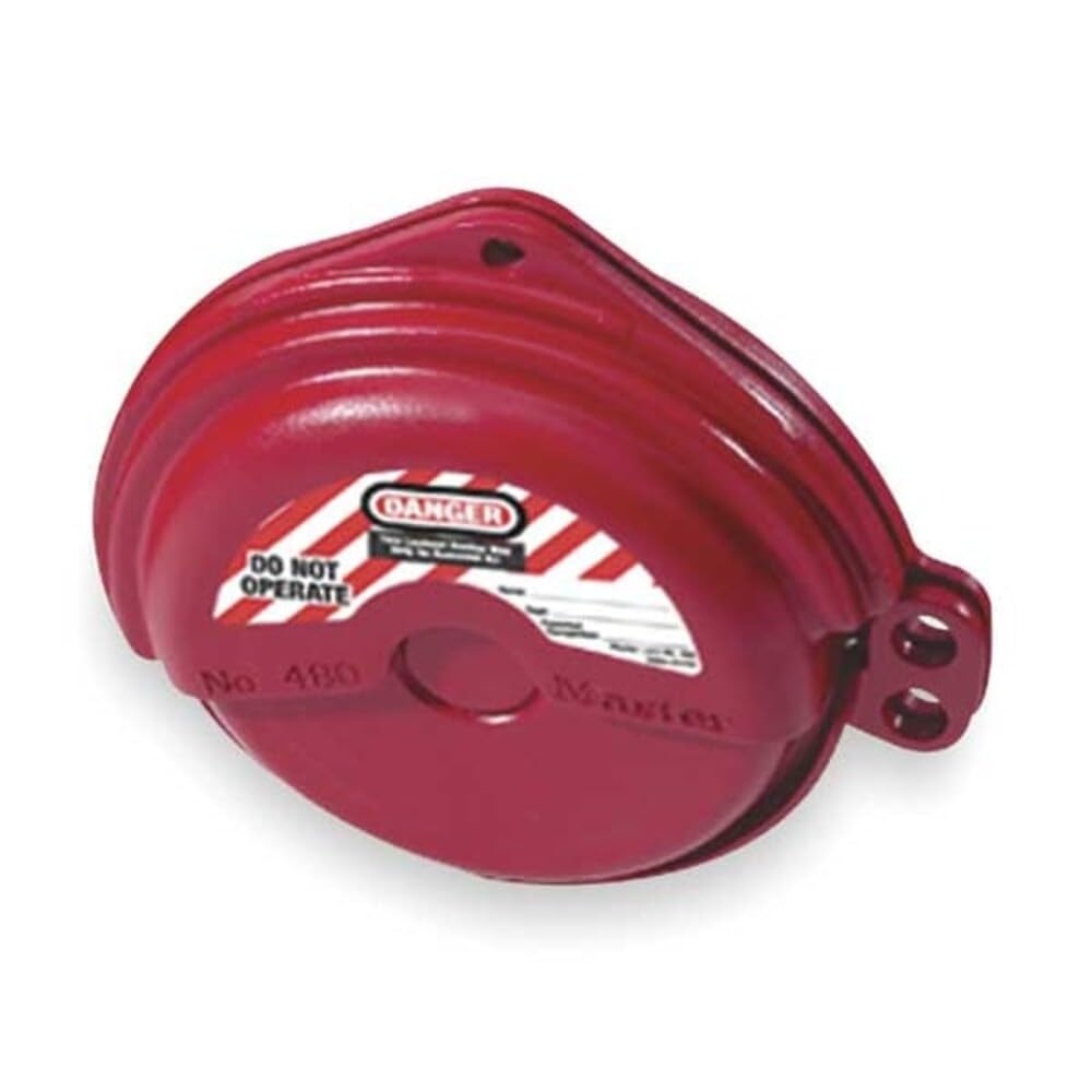 Master Lock For 1" - 3" Valve Handle Diameters / Red / 1-3 in. valve diameter Devices