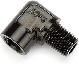 Fragola Performance Systems 1/4 NPT 90-Deg Fitting Male/Female - Black