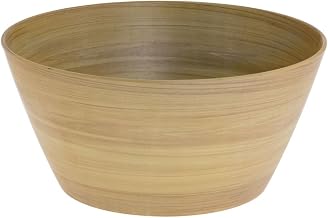 Wood-Look Serving Bowl Display Bowl, Melamine - 10 3/4"Dia x 5"H