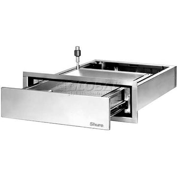 Security Drawer w/Full-Length Deal Tray by Shuresafe – Stainless Steel, Gray, Model SPT150