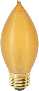 Satco S3416 120V Medium Base 40-Watt C11 Light Bulb, Amber Spun