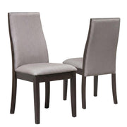 Polyester Upholstered Dining Chairs Set of by Furnifact – Upholstered, Grey, Pack of 2