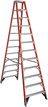 Werner 12 ft. Fiberglass Twin Step Ladder with 375 lb. Load Capacity Type IAA Duty Rating T7412