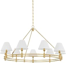 Hudson Valley Lighting MDS1801-AGB Howard - 9 Light Chandelier - 26 Inches Tall and 50 Inches Wide - Aged Brass