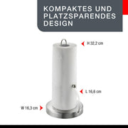 Kitchen Roll Holder Das Original by GEFU – Stainless Steel, Model 15700