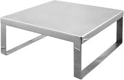 HUBERT Display Riser Stainless Steel with Hammered Finish - 12 1/4"L x 12 1/4"W x 6"H