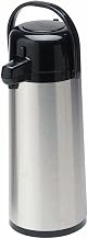 Service Ideas Eco-Air 2.5L Glass-Lined Brushed Stainless Airpot with Pump Lid