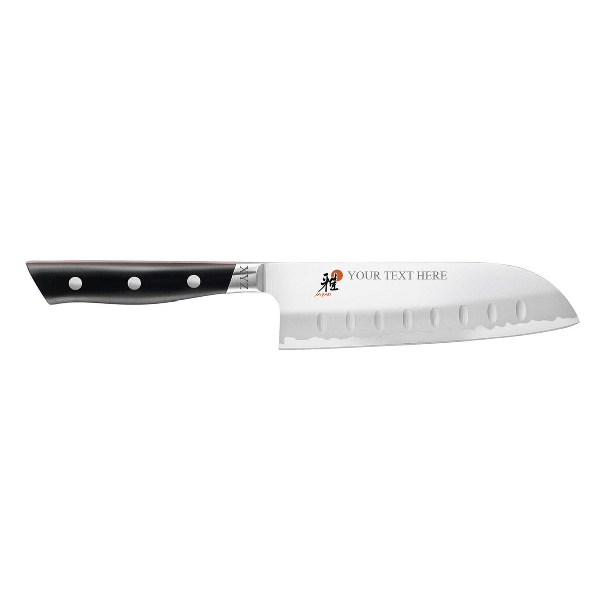 400FC - Evolution 5.5-inch Santoku Knife by MIYABI – 5.5" Engraved, Silver