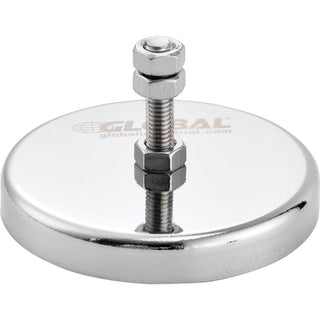 Ceramic Mount-It Magnet w/Attached Screw & Nuts by Global Industrial – Magnet & Steel, Silver, Model 320762