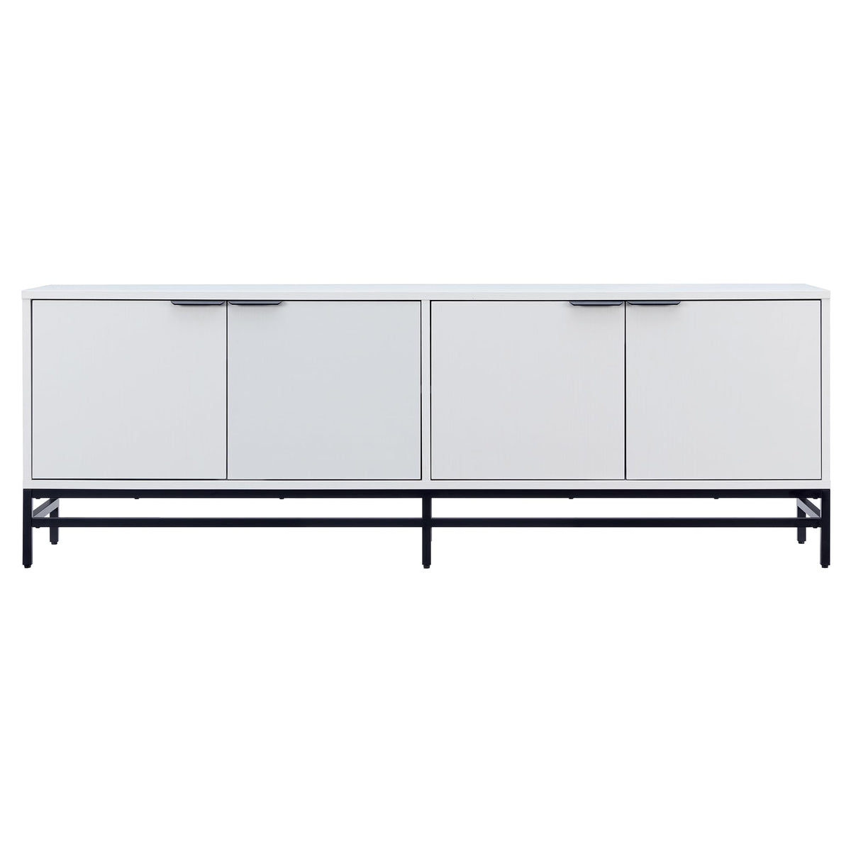 Henn&Hart Cloud White / 70" Rectangular TV Stand / Transitional Television Stands & Entertainment Centers