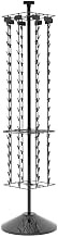 HUBERT Black Steel Floor Strip Spinner Rack - 16"Dia x 62"H