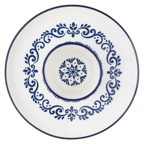 10 Strawberry Street Multiway Server - Chip & Dip/Cake Stand / Talavera Blue / 1 Serveware Accessories