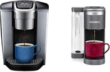 Keurig K-Elite Single-Serve K-Cup Pod Coffee Maker, Brushed Silver & K-Supreme SMART Coffee Maker, MultiStream Technology, Brews 6-12oz Cup Sizes, Gray