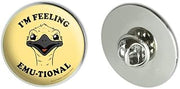 I'm Feeling Emu-tional Emotional Emu Funny Metal 1.1" Tie Tack Hat Lapel