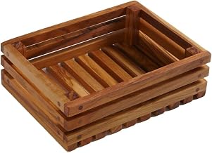 American Metalcraft OWBB2 Olive Wood Bread Crate, Large
