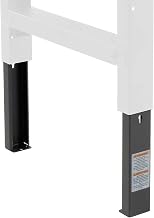 Global Industrial Height Adjustable Leg Extender Kit, 35-1/2" to 43", 2/Pk, Black