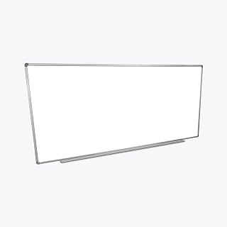 A-to-Z Luxor WB9640W Wall-Mounted Magnetic Dry Erase Whiteboard, 96" W x 40" H, Aluminum Frame with Marker/Eraser Tray