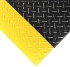 Notrax Antifatigue Mat, 8 ft. L x 2 ft. W, 1/2" Thickness, Closed Cell PVC Foam, Diamond Plate - 1 Each