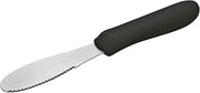 Winco 3 5/8" x 1 1/4" Black Blade Plastic Sandwich Spreader, Handle | Dishwasher safe, Restaurant service