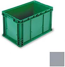 ORBIS Stakpak Modular Straight Wall Container, 24"L x 15"W x 14-1/2"H, Gray