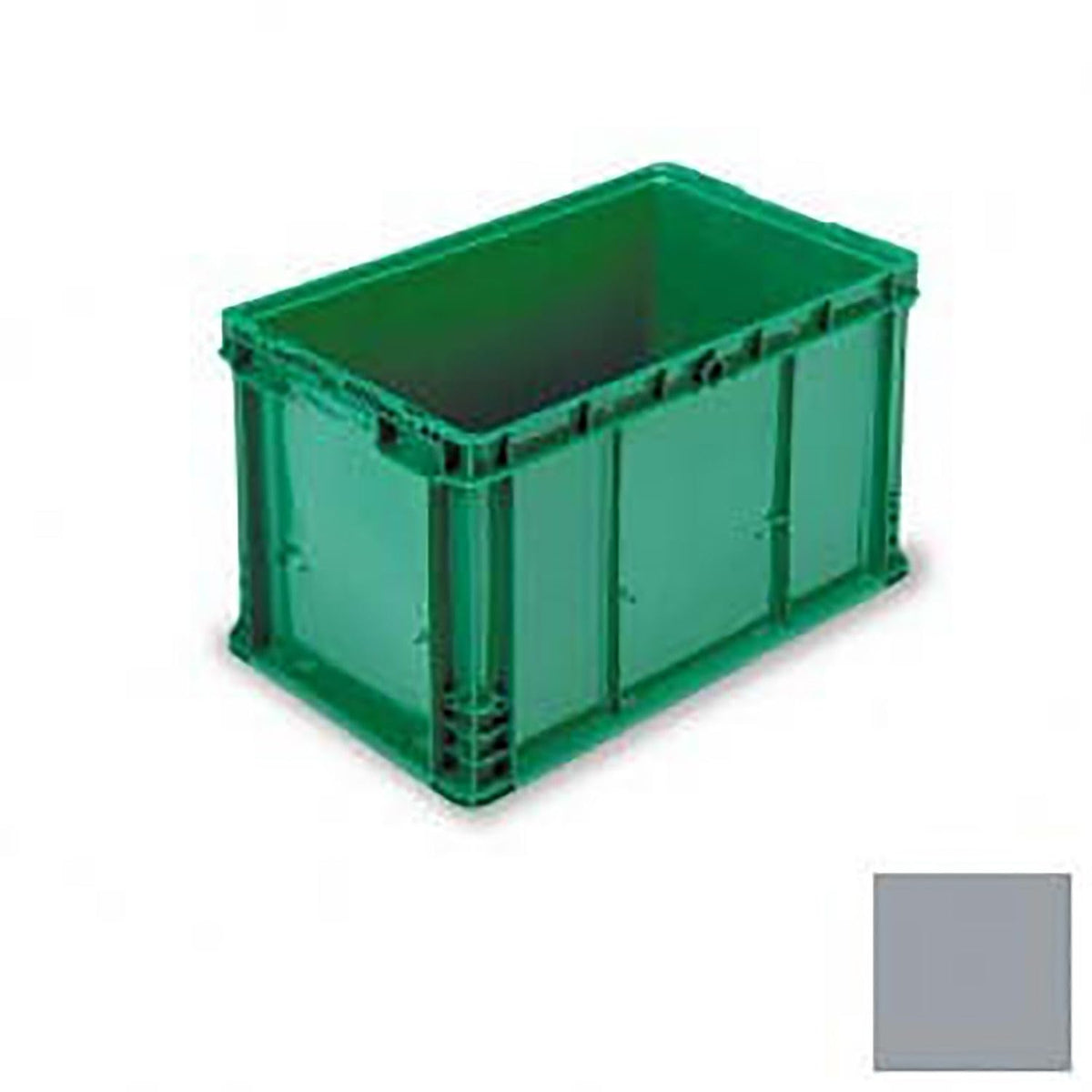 Stakpak Modular Straight Wall Container by Orbis – 24"L x 15"W x 14-1/2"H, 24.0 liters, Alloy Steel, Gray, Model NXO2415-14-GY