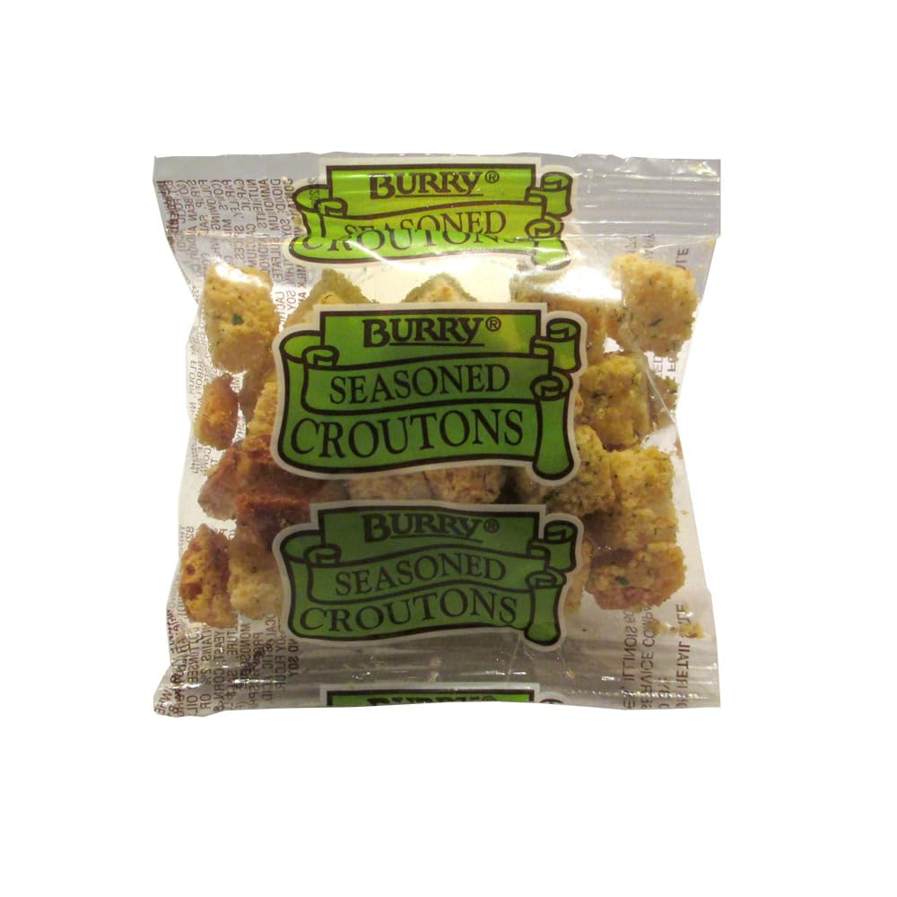 Croutons Seasoned Portion Pack by Burry Foodservice – 250 portions, Pack of 250
