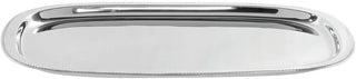 HUBERT Serving Tray with Beaded Edge Stainless Steel Rectangular - 22" L x 16" W x 3/4" H