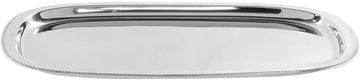 HUBERT Serving Tray with Beaded Edge Stainless Steel Rectangular - 22" L x 16" W x 3/4" H